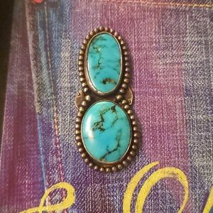 TURQUOISE 925 Stamped Silver Ring